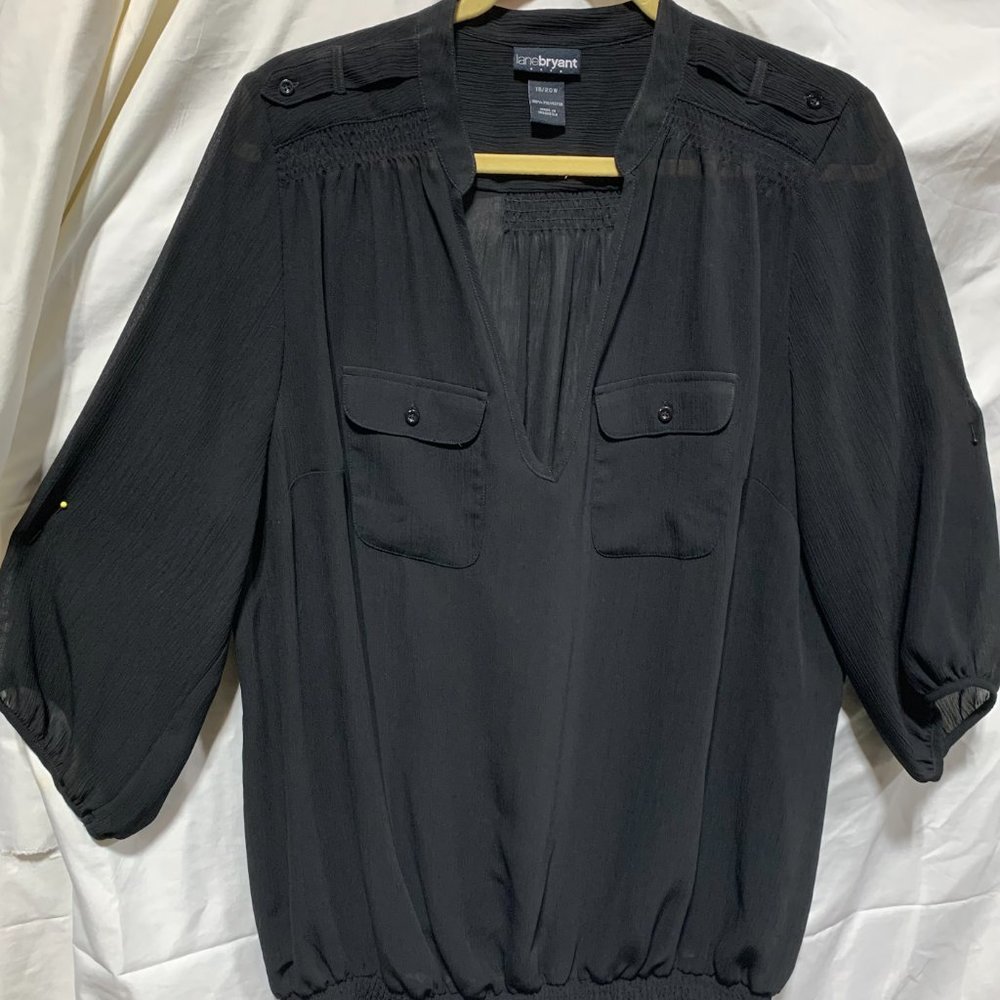 Lane Bryant Black Blouse - 18/20